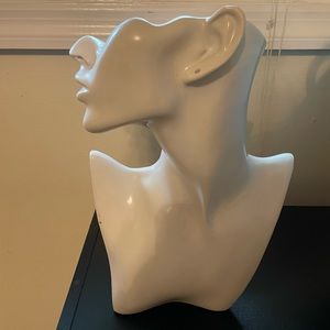 Jewelry mannequin with earring hole